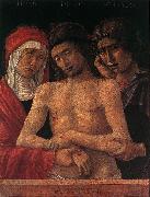 BELLINI, Giovanni Dead Christ Supported by the Madonna and St John (Pieta) fd painting
